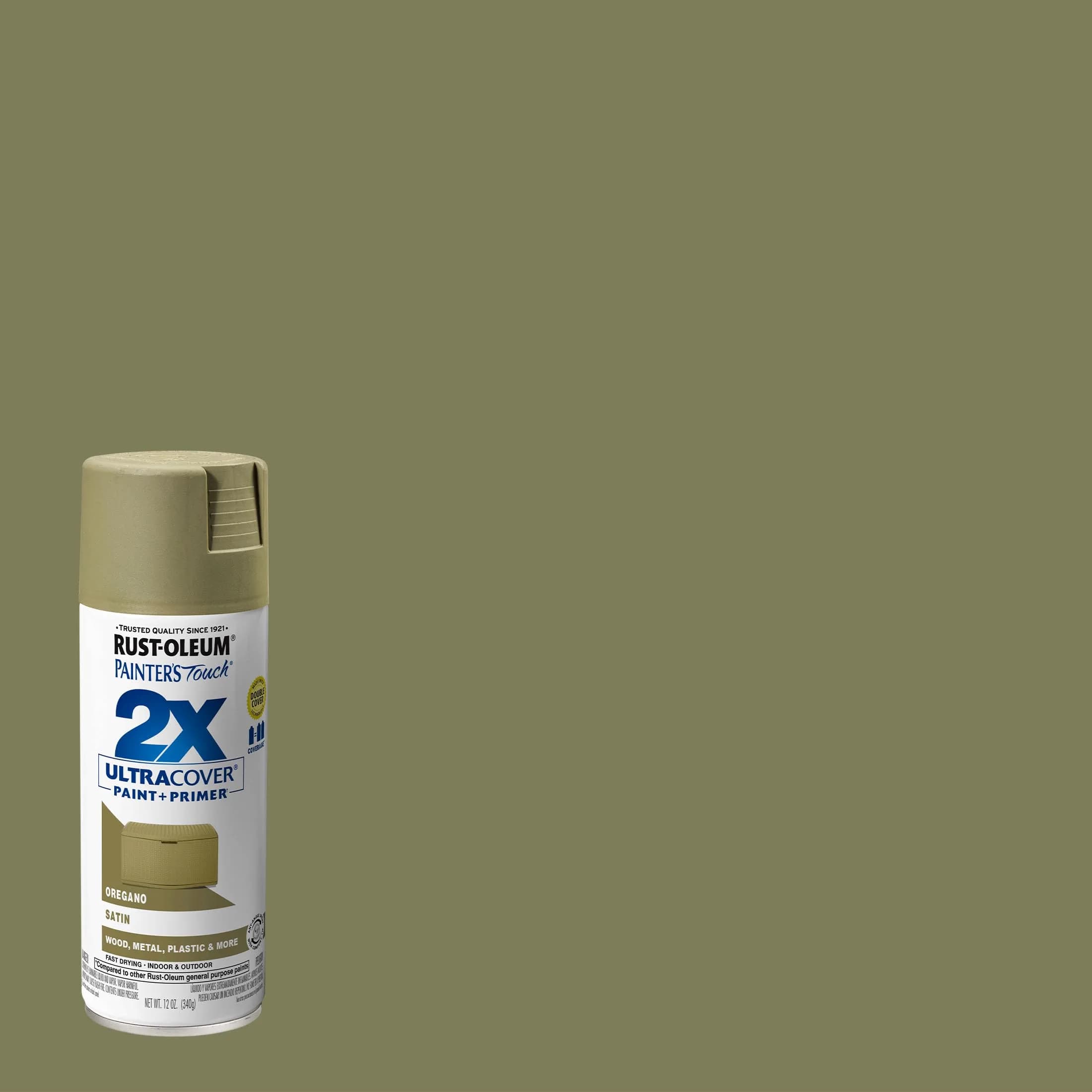 Rust-Oleum Painter's Touch 2X Satin Oregano Spray Paint - 12 Oz - view 2