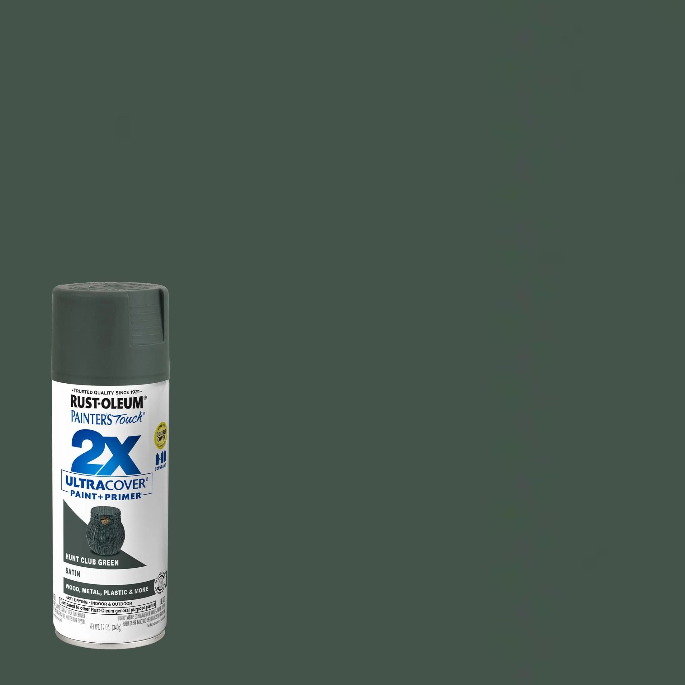 Rust-Oleum Painter's Touch 2X Satin Hunt Club Green Spray Paint - 340g (12 Oz) - view 2