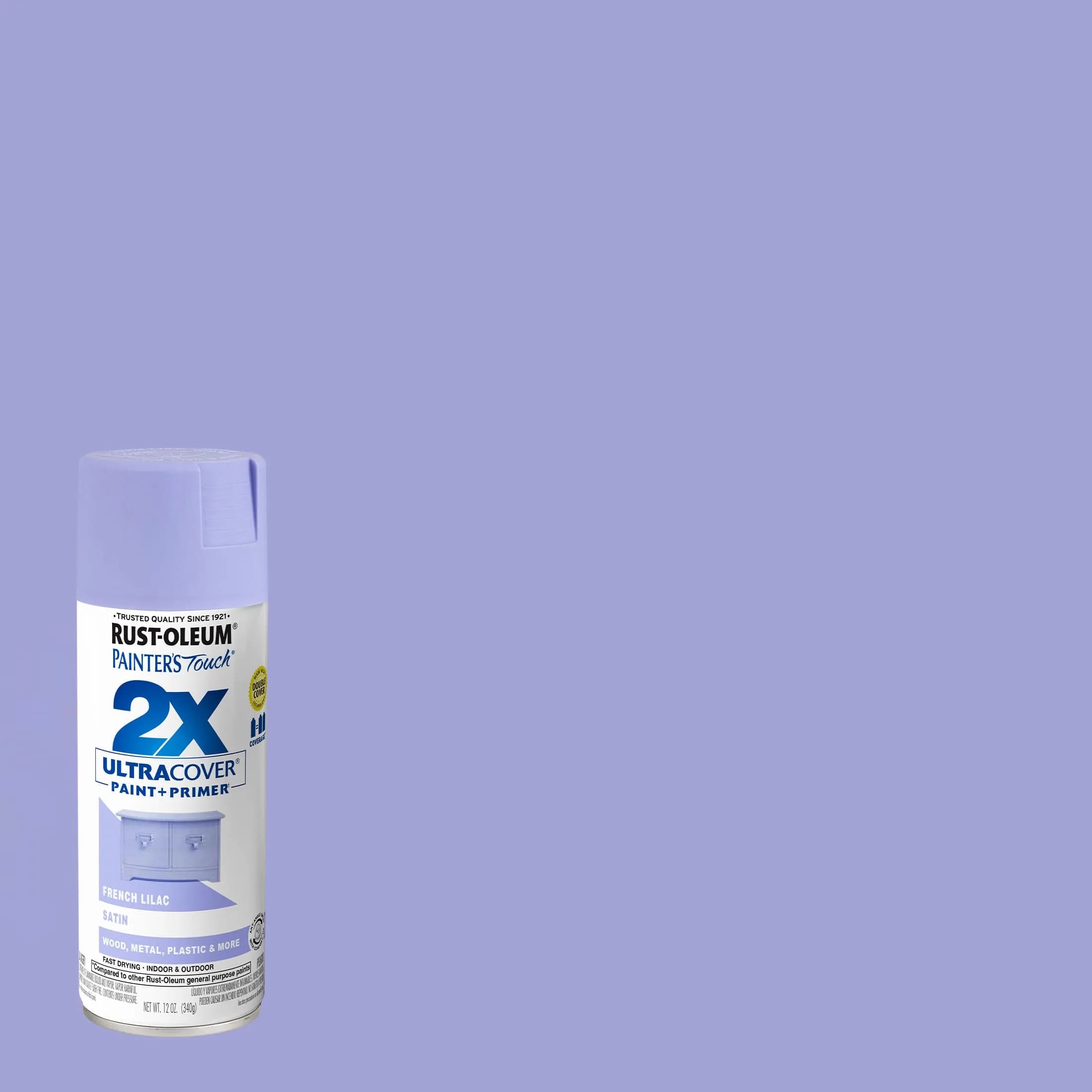 Rust-Oleum Painter's Touch 2X Ultra Cover Satin French Lilac Spray Paint, 340g - view 2