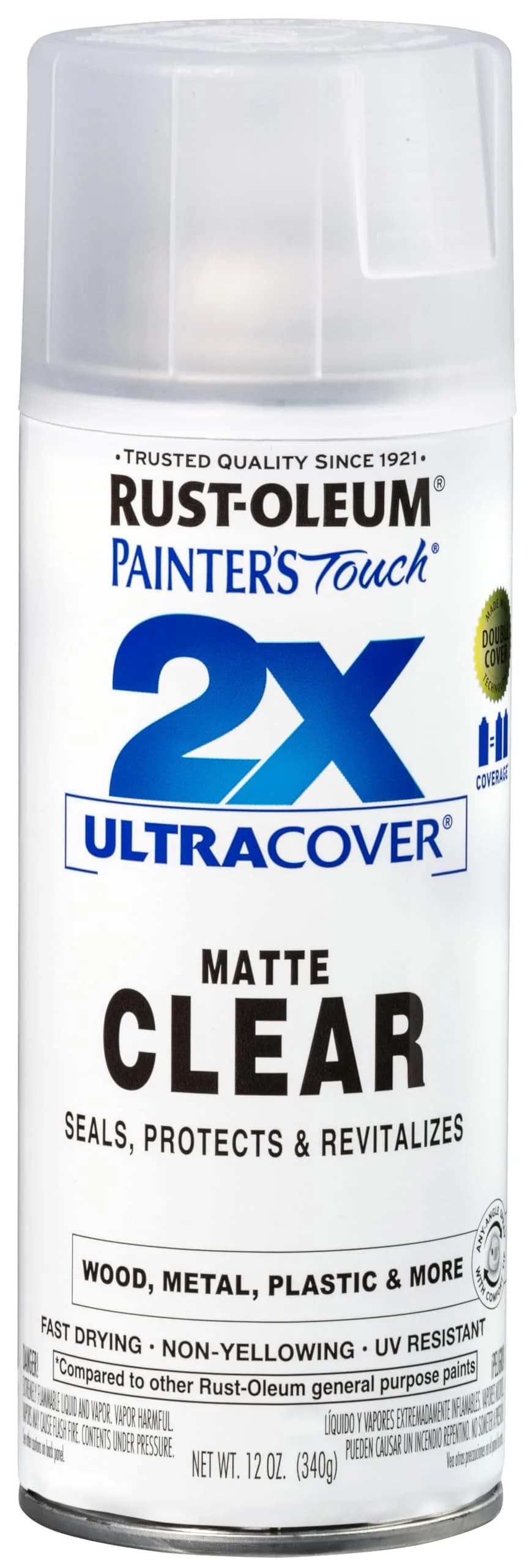 Rust-Oleum Painter's Touch 2X Ultra Cover Spray Paint, Matte Clear Finish - main product image
