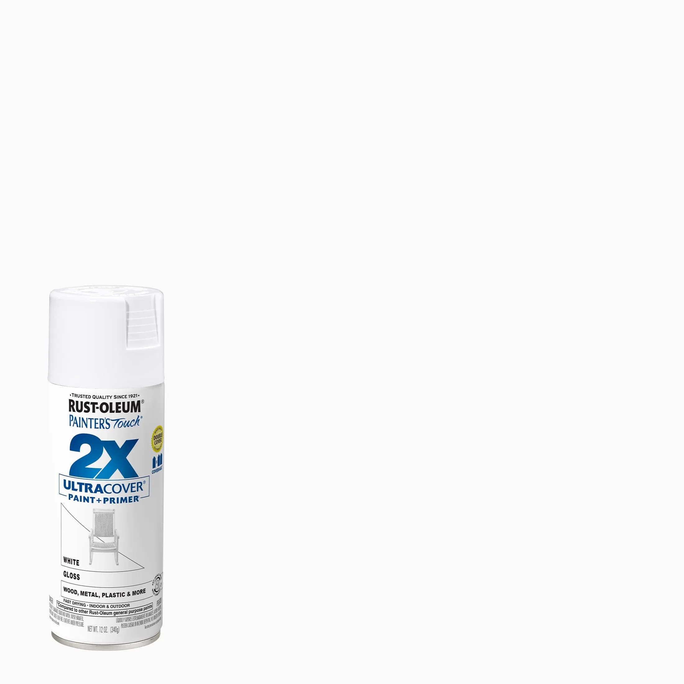 Rust-Oleum Painter's Touch 2X Ultra Cover Spray Paint, Gloss White, 340g - view 2