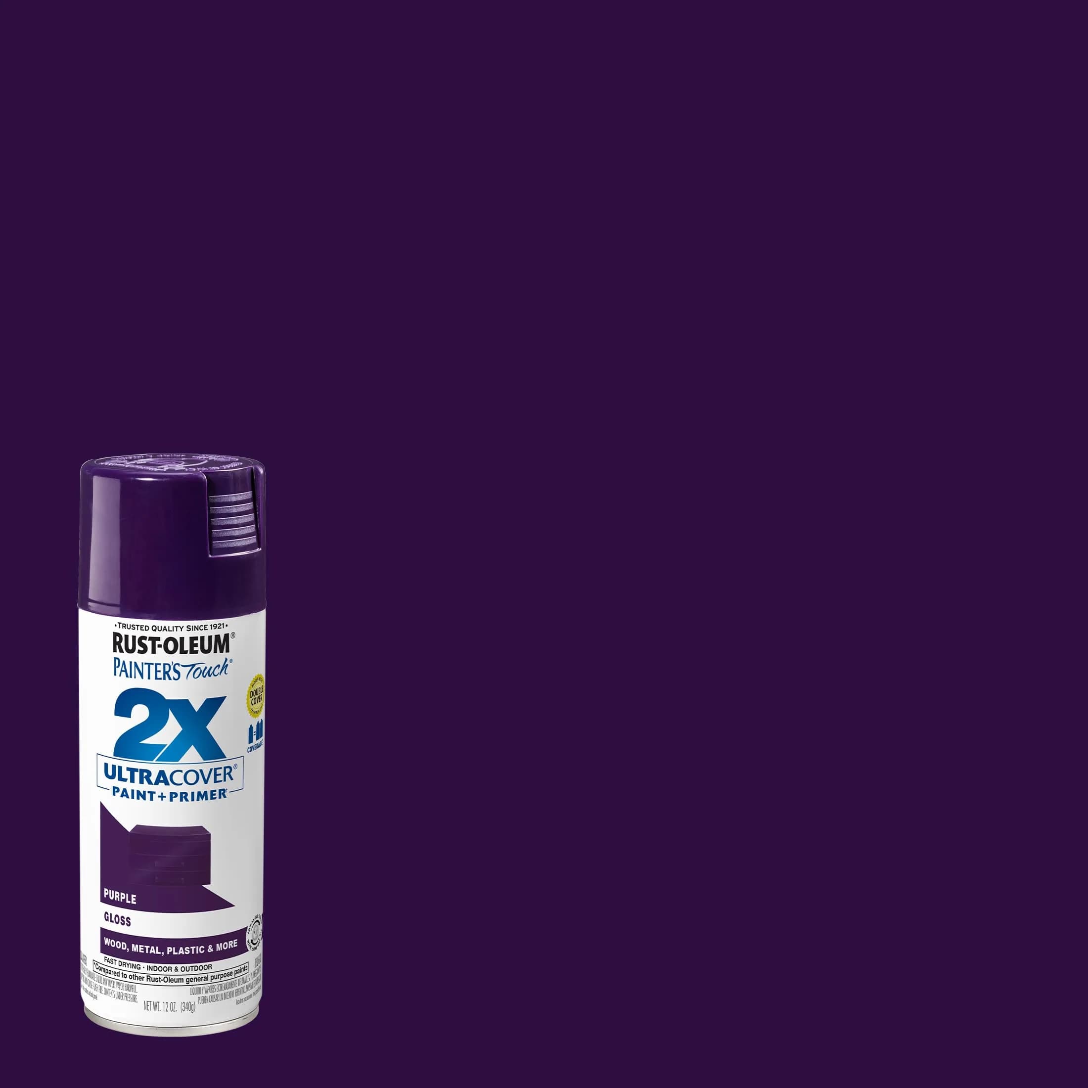 Rust-Oleum Painter's Touch 2X Ultra Cover Spray Paint - Gloss Purple, Satin Finish - view 2