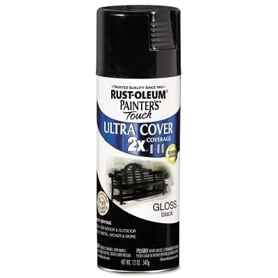 Rust-Oleum Painter's Touch 2X Ultra Cover Spray Paint, Gloss Black, 12 oz (Pack of 1) - view 4