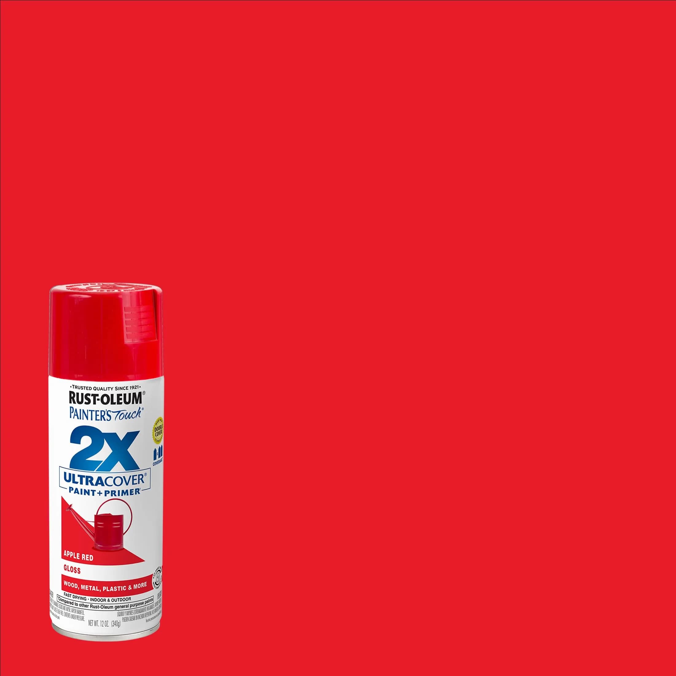 Rust-Oleum Painter's Touch 2X Ultra Cover Spray Paint, Gloss Apple Red, 12 Oz Can - view 2