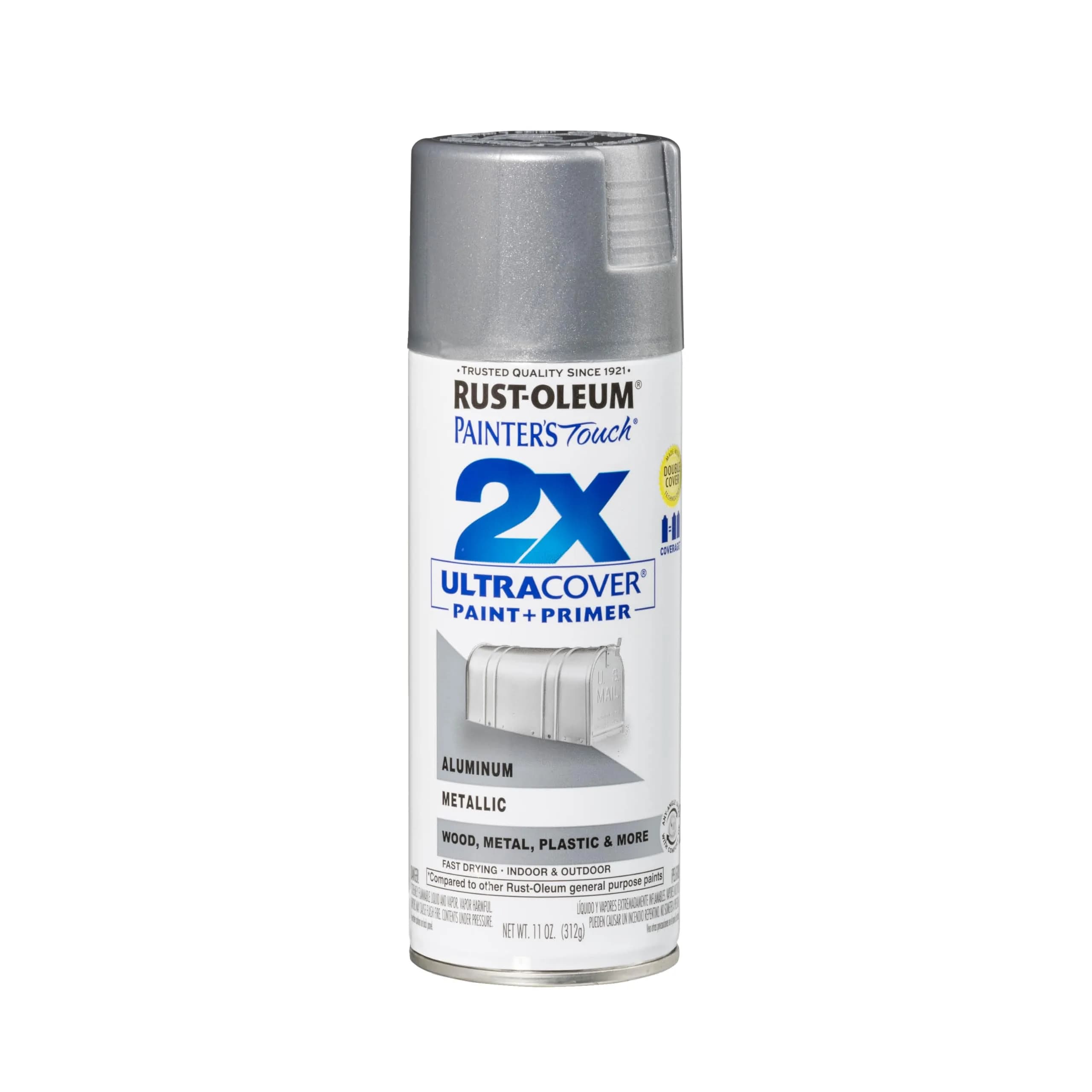 Rust-Oleum Painter's Touch 2X Ultra Cover Metallic Aluminum Spray Paint, 340g - main product image