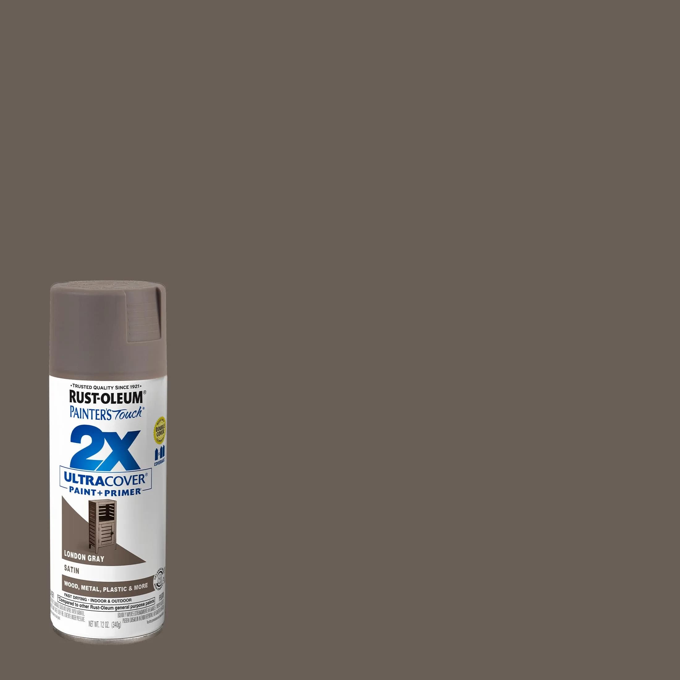 Rust-Oleum Painter's Touch 2X Satin London Gray Spray Paint, 340g (12 Oz) - view 2