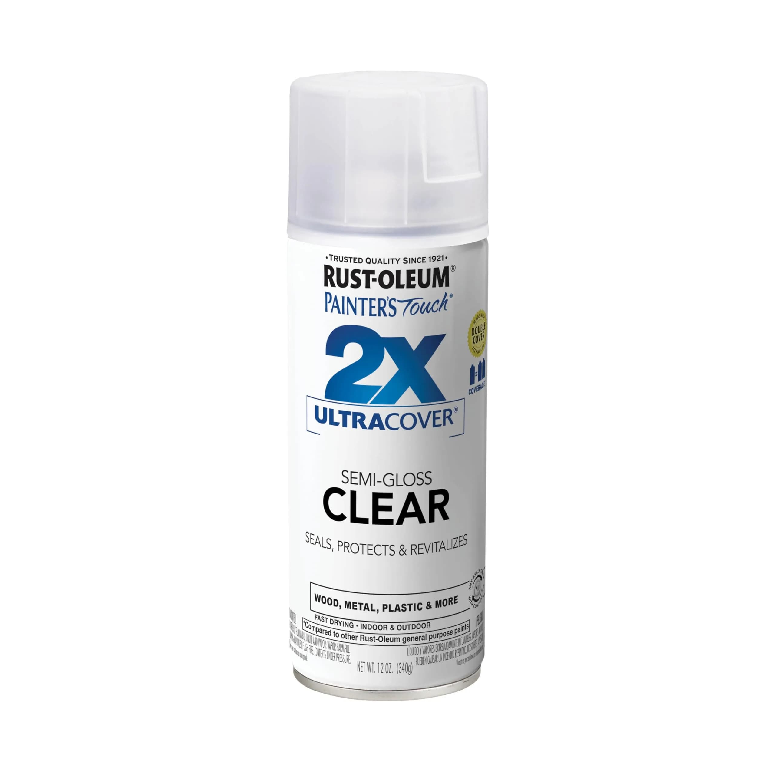 Rust-Oleum Painter's Touch 2X Ultra Cover Spray Paint, Semi-Gloss Clear Finish - main product image