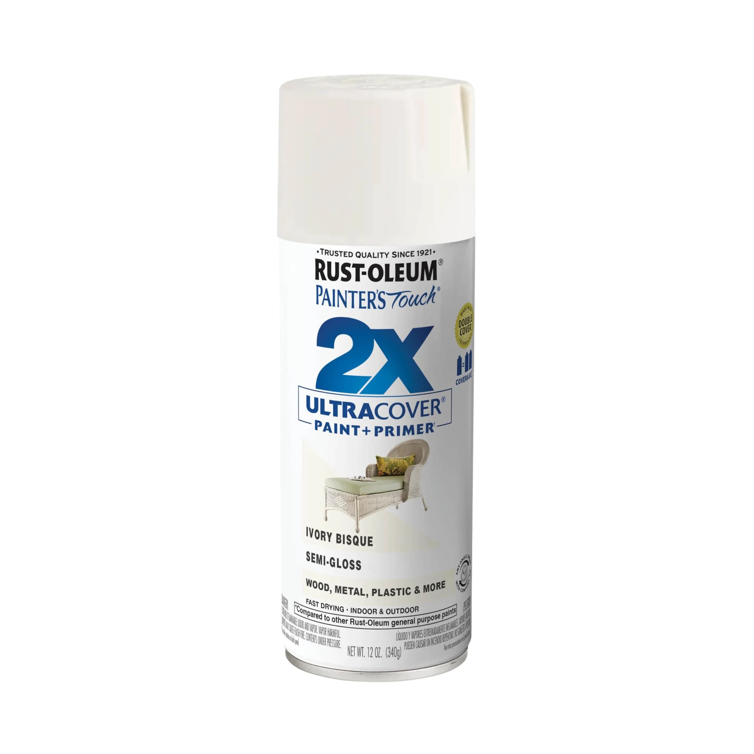 Rust-Oleum Painter's Touch 2X Semi-Gloss Ivory Bisque Spray Paint, 340g - main product image