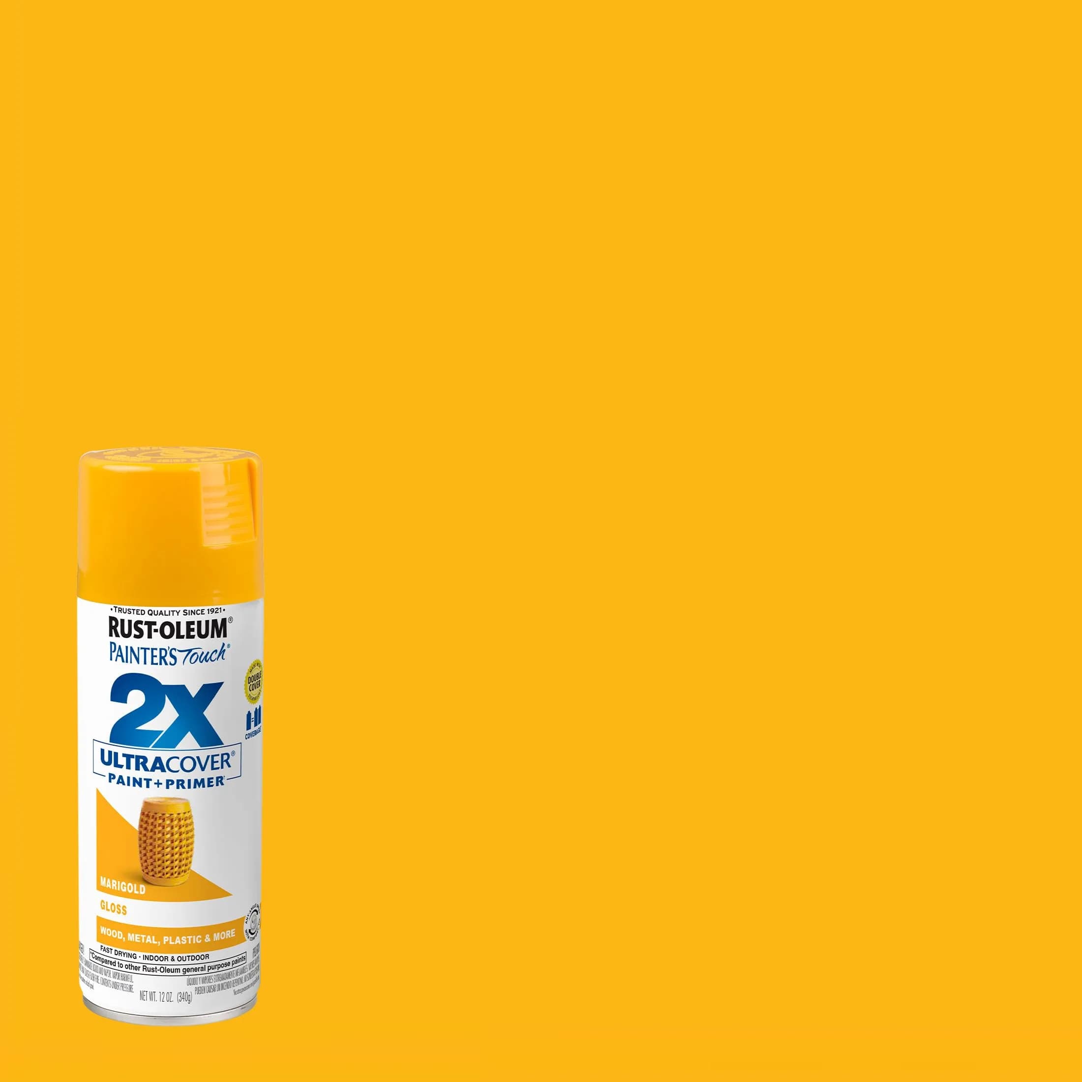 Rust-Oleum Painter's Touch 2X Ultra Cover Spray Paint, Gloss Marigold, 340g - view 2