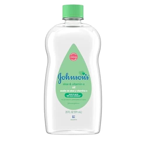 Johnson's Baby Oil with Aloe Vera & Vitamin E, 120 fl oz (720 ml) | Hypoallergenic Moisturizing Oil for Dry Skin thumbnail 1