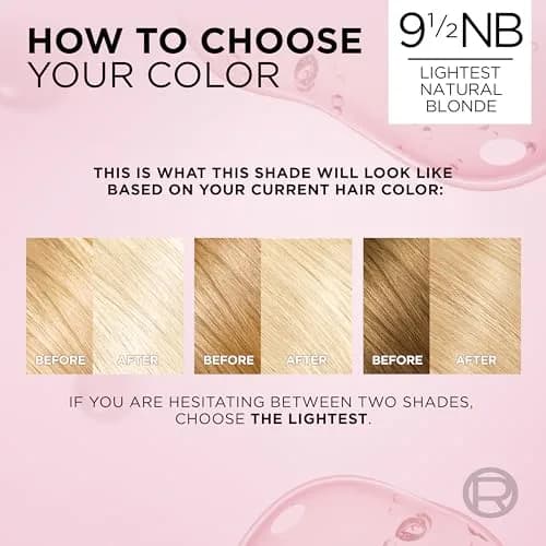 L'Oreal Paris Excellence Crème Permanent Hair Dye 9.5NB Lightest Natural Blonde | 100% Gray Coverage with Hyaluronic Acid thumbnail 6