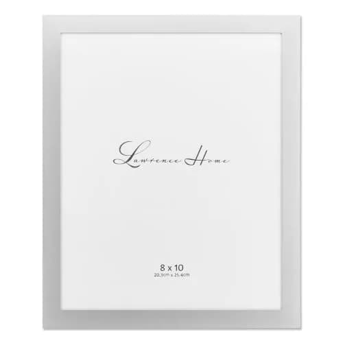 Lawrence 230180 8-Inch x 10-Inch Metal Brushed Silver Picture Frame | Contemporary Wall & Tabletop Display thumbnail 1