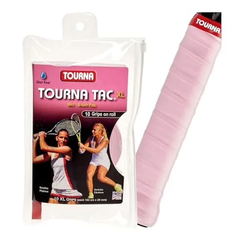 Tourna Tac Tacky Feel Tennis Grip 10 Pack X-Large Pink | Superior Sweat Absorption thumbnail 1