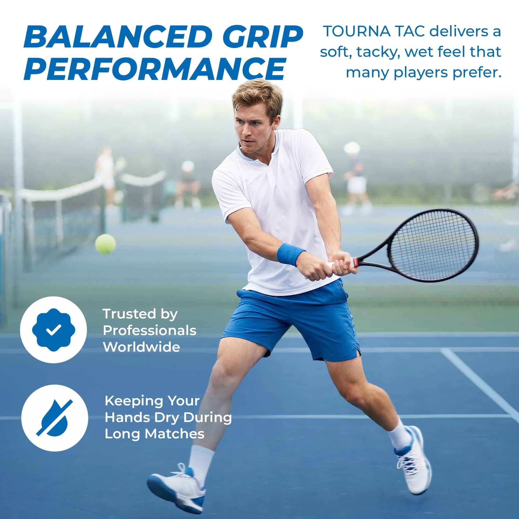 Tourna Tac Tacky Feel Tennis Grip 10 Pack X-Large Pink | Superior Sweat Absorption - view 4