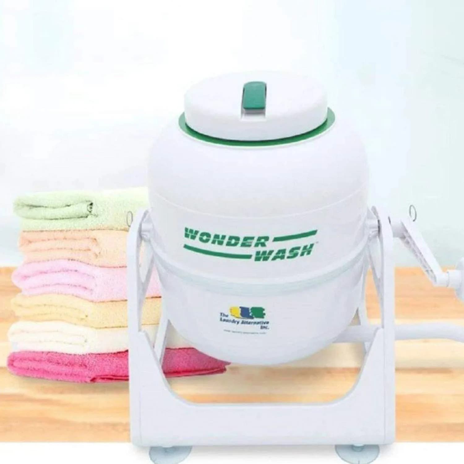 The Laundry Alternative WonderWash Manual Hand Clothes Washer (White) | Compact & Non-Electric for Apartments - view 2