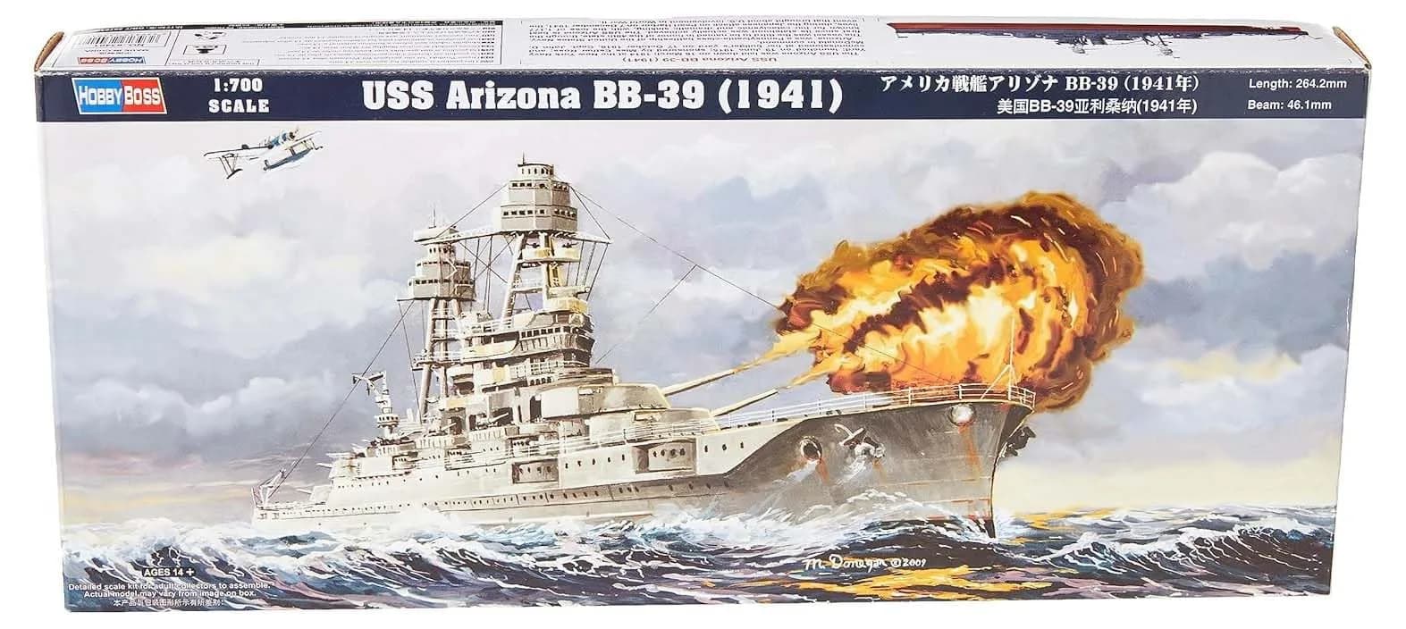 Hobby Boss USS Arizona BB-39 Model Building Kit 27.4 cm (10.8") | 1/700 Scale Watercraft Model