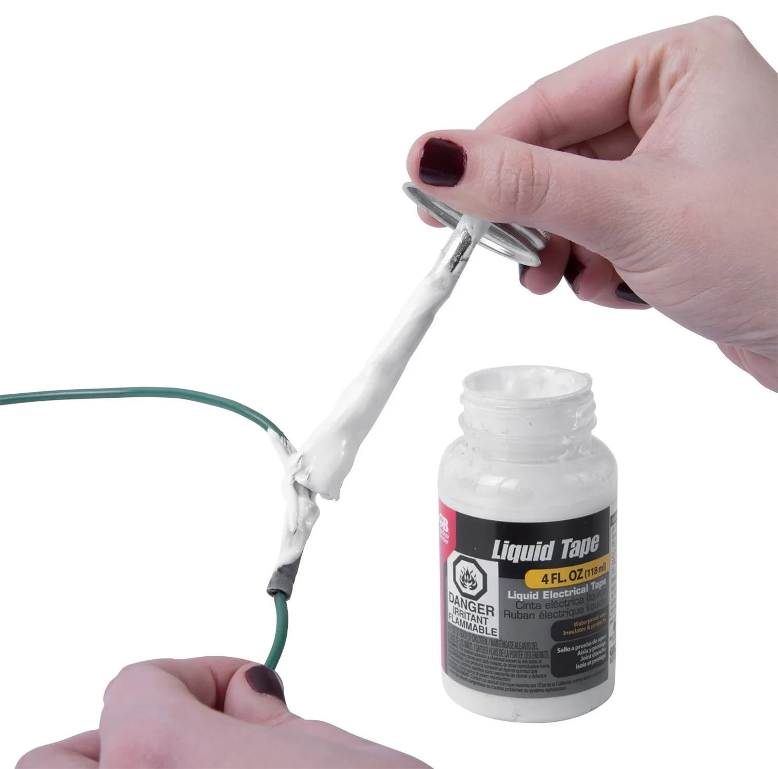 Gardner Bender Liquid Electrical Tape 118ml (4 Fl Oz) White | Waterproof Insulating Sealant - view 3