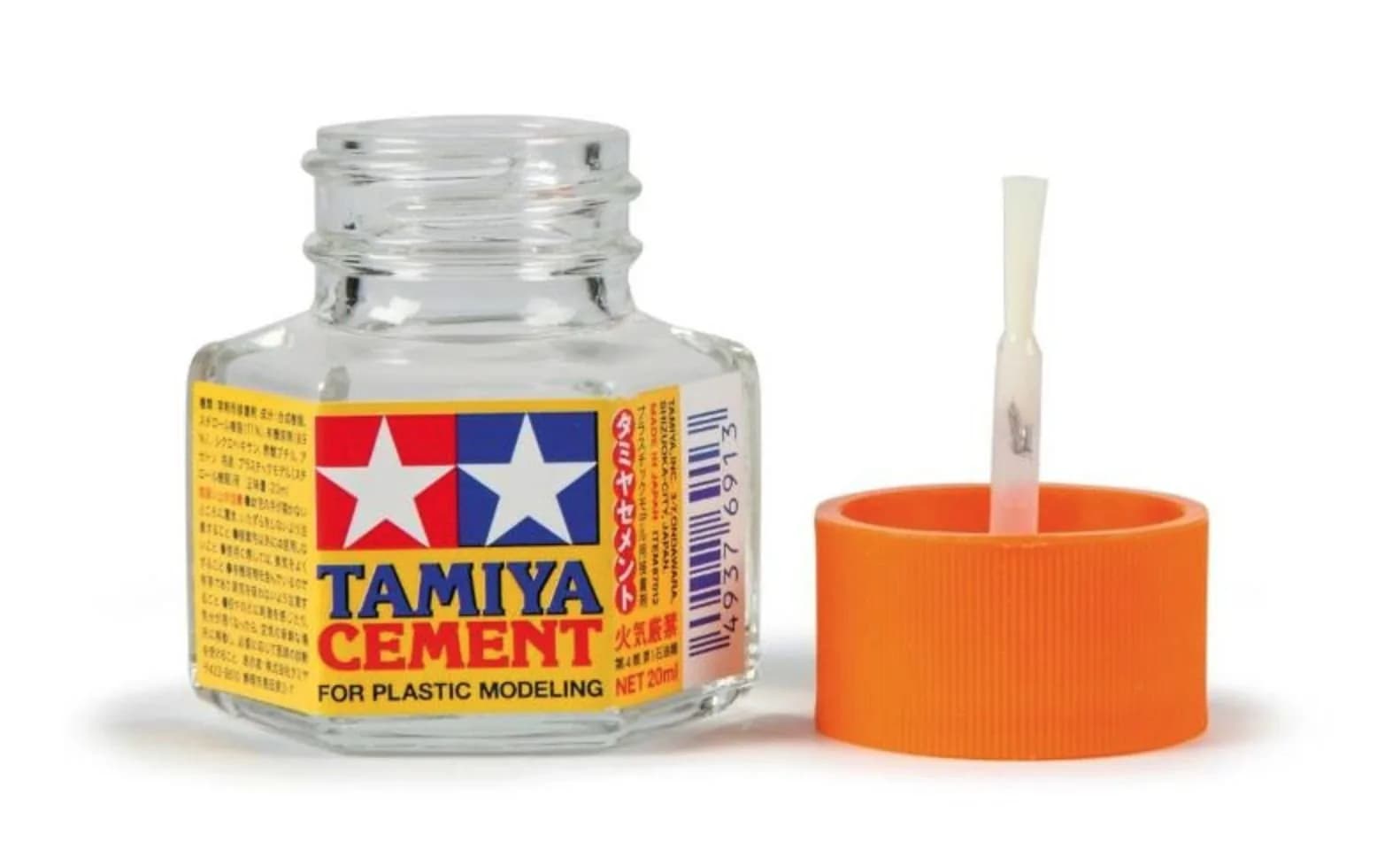 Tamiya Plastic Cement 20ml (0.676 Fl Oz) | Bonds Polystyrene & ABS - main product image