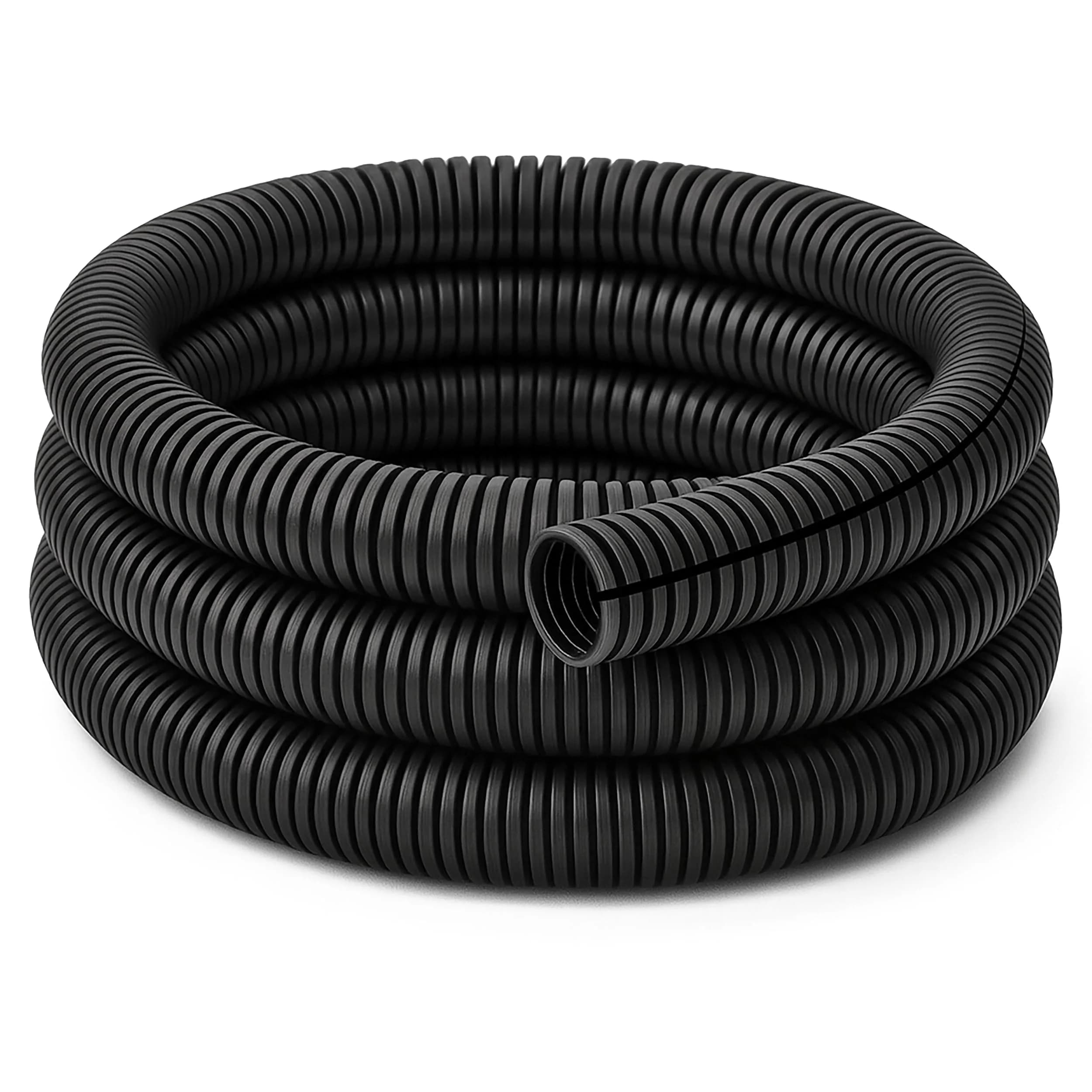 Electriduct 3/8" Split Wire Loom Conduit 0.375 Inch ID 100 Feet Black | Flexible Cable Management - main product image