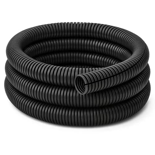 Electriduct 3/8" Split Wire Loom Conduit 0.375 Inch ID 100 Feet Black | Flexible Cable Management thumbnail 1