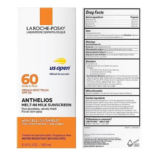 La Roche-Posay Anthelios Melt-In Milk SPF 60 Sunscreen 148ml (5 Fl Oz) | Broad Spectrum UVA/UVB Protection thumbnail 5