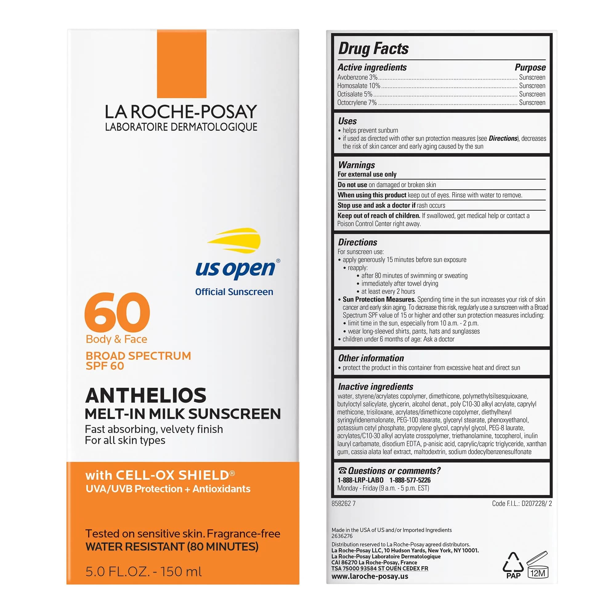 La Roche-Posay Anthelios Melt-In Milk Sunscreen SPF 60, 5 Fl Oz | Broad Spectrum UVA/UVB Protection with Antioxidants - view 5