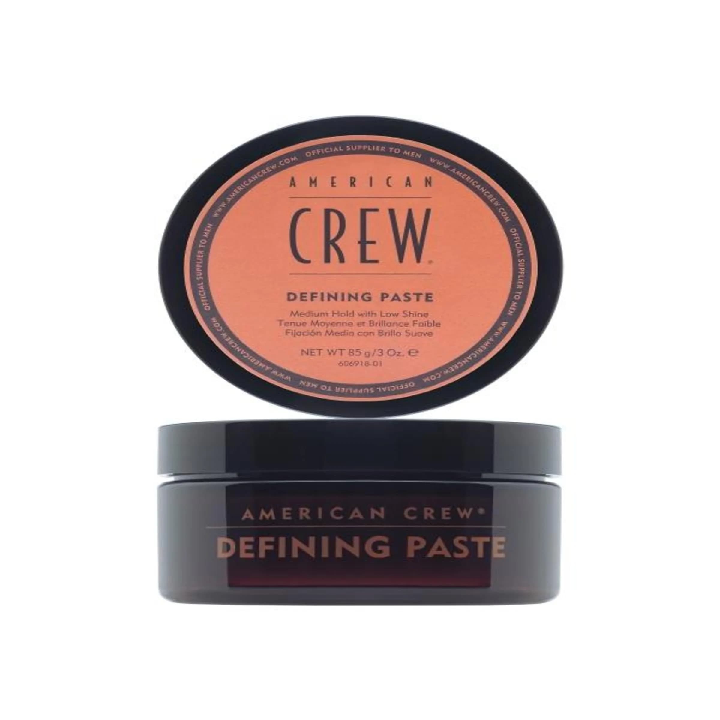 American Crew Men's Defining Paste Hair Styling Gel 85 g (3 Oz) | Medium Hold, Low Shine, Natural Finish — 3 Ounce