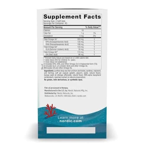 Nordic Naturals Complete Omega Jr. Kids Fish Oil Lemon 90 Mini Soft Gels | Supports Brain Function & Nervous System Health thumbnail 2