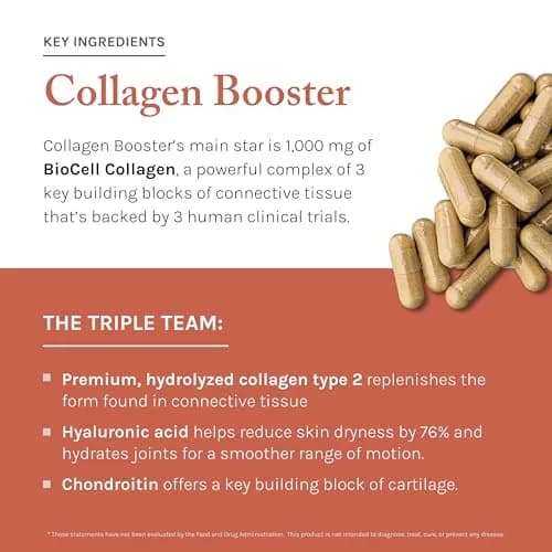 Reserveage Nutrition Collagen Booster, 60 Capsules | Supports Skin & Joints, Gluten-Free, Non-GMO thumbnail 5
