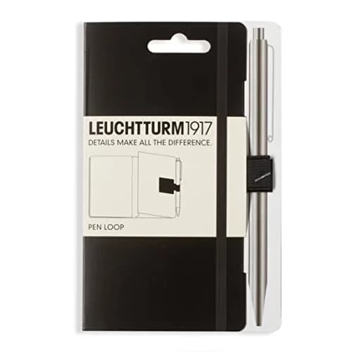 LEUCHTTURM1917 Self Adhesive Pen Loop Elastic Pen Holder (Black) | Fits Most Pens & Notebooks thumbnail 1
