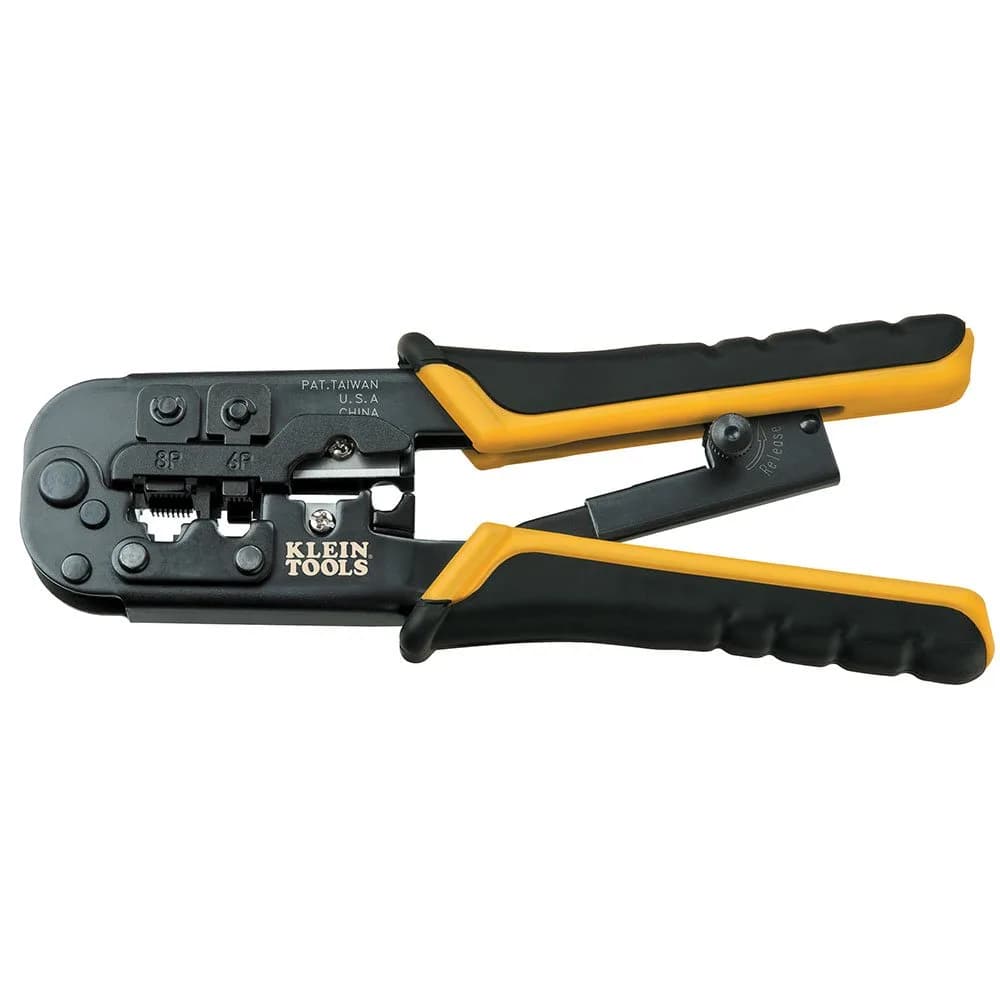 Klein Tools VDV226-011-SEN Ratcheting Modular Crimper/Stripper | High-Performance, American Quality, Fast Delivery 12-14 days — Yellow/Black
