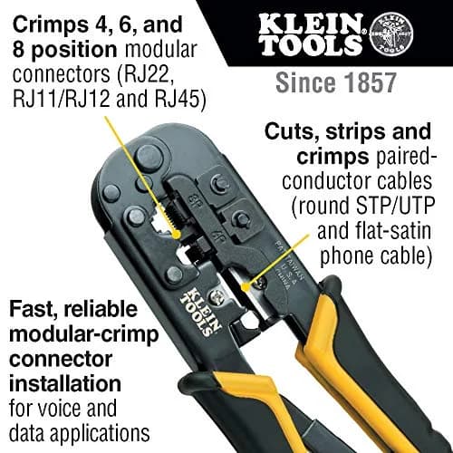Klein Tools VDV226-011-SEN Ratcheting Modular Crimper/Stripper | High-Performance, American Quality, Fast Delivery 12-14 days thumbnail 2