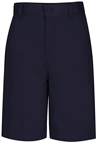 Cherokee Juniors Flat Front Bermuda Short, Dark Navy, 13/14 | Easy-fit, flat front, cotton/poly blend, sits at natural waist thumbnail 1