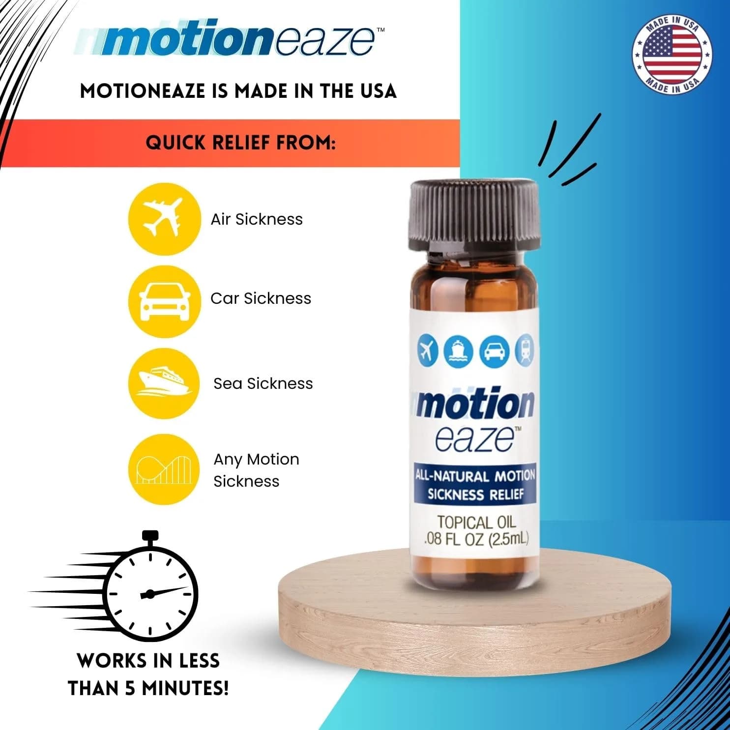 MotionEaze Natural Motion Sickness Relief Topical Liquid 0.085 ml (0.08 Fl Oz) | Non-Drowsy, All-Natural Formula - view 4