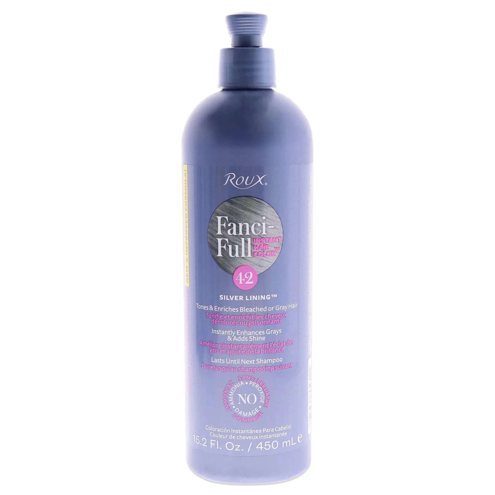 Roux Fanci-Full Instant Hair Color Rinse Silver Lining 378.54ml (15.2 Fl Oz) | Temporary Gray Blending — Silver Lining