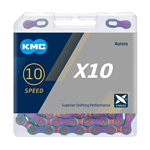 KMC X10 10-Speed X-Series Bicycle Chain Ti Gold | High-Performance 116 Links (58in) | Alloy Steel thumbnail 2