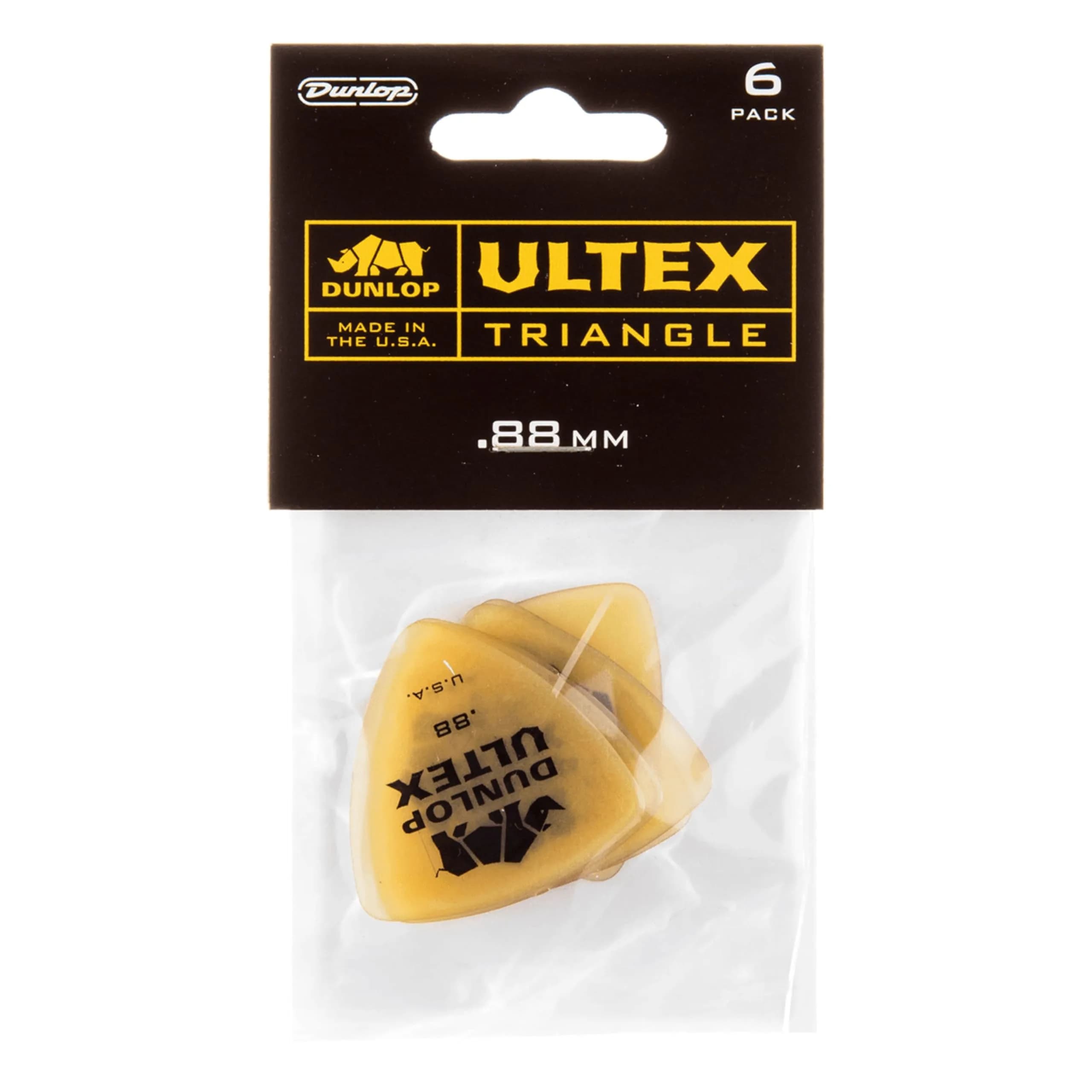 Jim Dunlop Ultex Triangle Pick 1.14MM (6 Pack) | USA Import for Crisp Attack & Durability — 0.88 mm