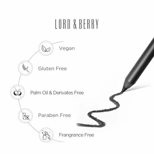 Lord & Berry SMUDGEPROOF Eye Liner - Soft & Creamy VEGAN Formula, Long Lasting Waterproof Pencil, Easy to Use Eye Makeup (1 Count) thumbnail 7