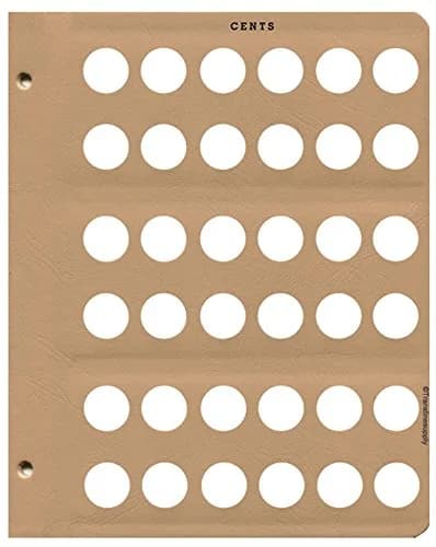 Dansco Blank Coin Album with 144 Ports #7107 | Classic Brown Leatherette Binder for US & Canadian Cents thumbnail 2