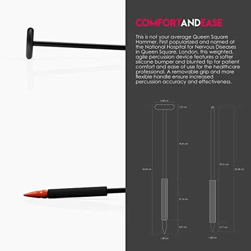 MDF Instruments Queen Square Neurological Reflex Hammer with Pointed Tip | Durable, Professional-Grade, Latex-Free, Black (MDF545-11) | 1 Count thumbnail 4