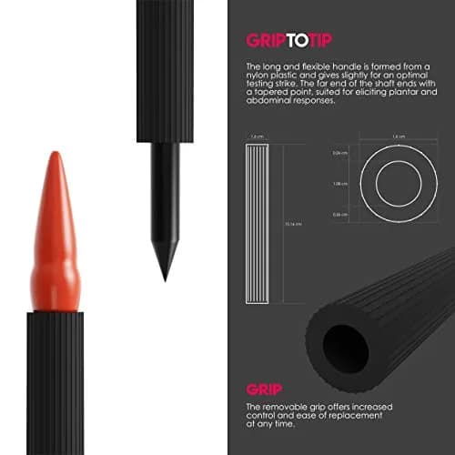 MDF Instruments Queen Square Neurological Reflex Hammer with Pointed Tip | Durable, Professional-Grade, Latex-Free, Black (MDF545-11) | 1 Count thumbnail 6