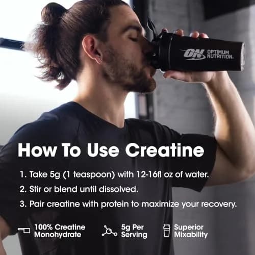 Optimum Nutrition Micronized Creatine Monohydrate Powder 600g (1.32 lb) | Supports Strength & Recovery thumbnail 8