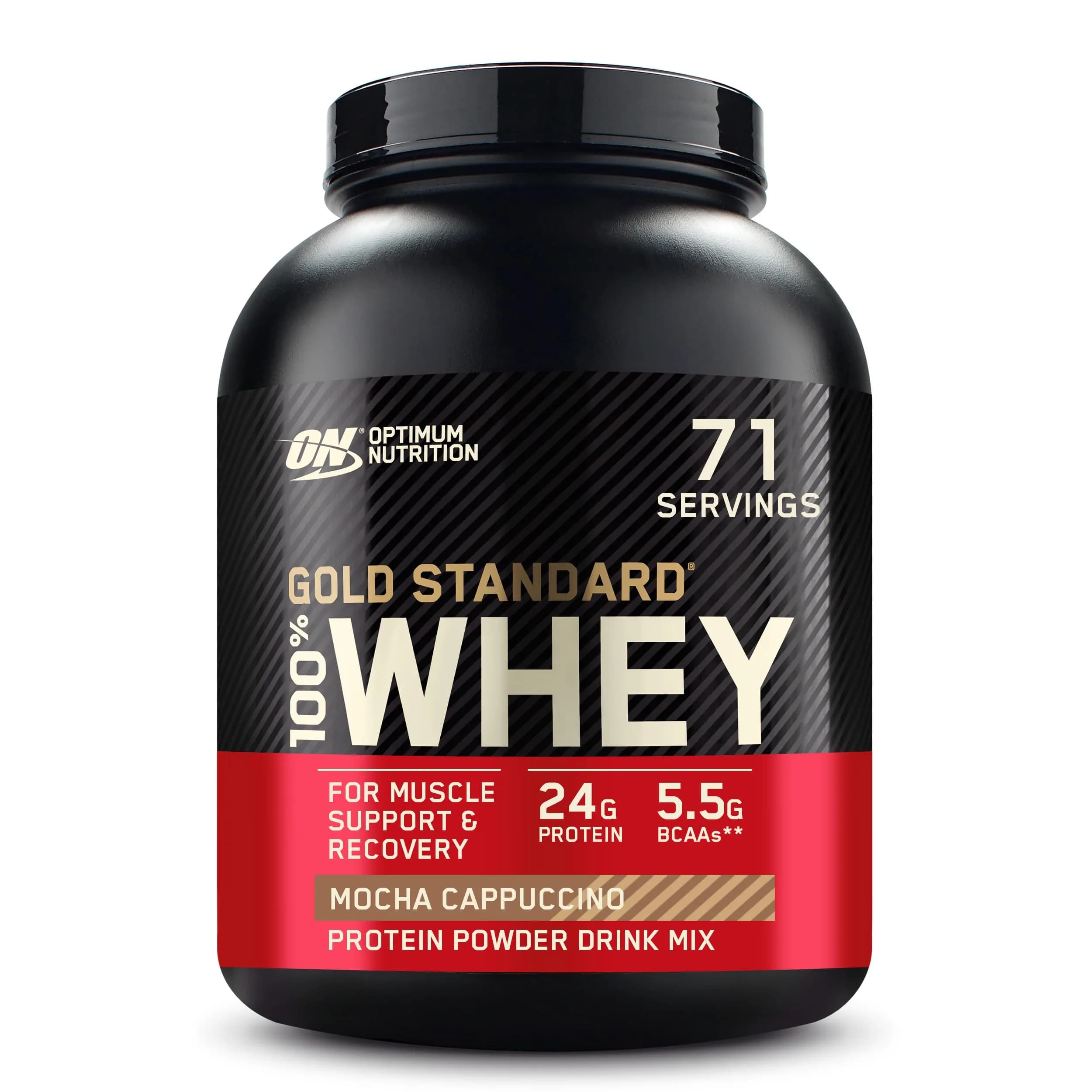 Optimum Nutrition Gold Standard 100% Whey Protein Powder Mocha Cappuccino 5lb | High Protein for Muscle Support - main product image