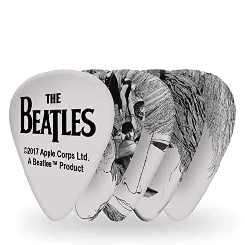 D'Addario Beatles Revolver Guitar Picks Medium Tin | 10 Celluloid Picks for Classic Tone thumbnail 1