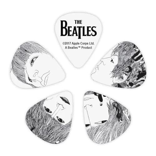 D'Addario Beatles Revolver Guitar Picks Medium Tin | 10 Celluloid Picks for Classic Tone thumbnail 2