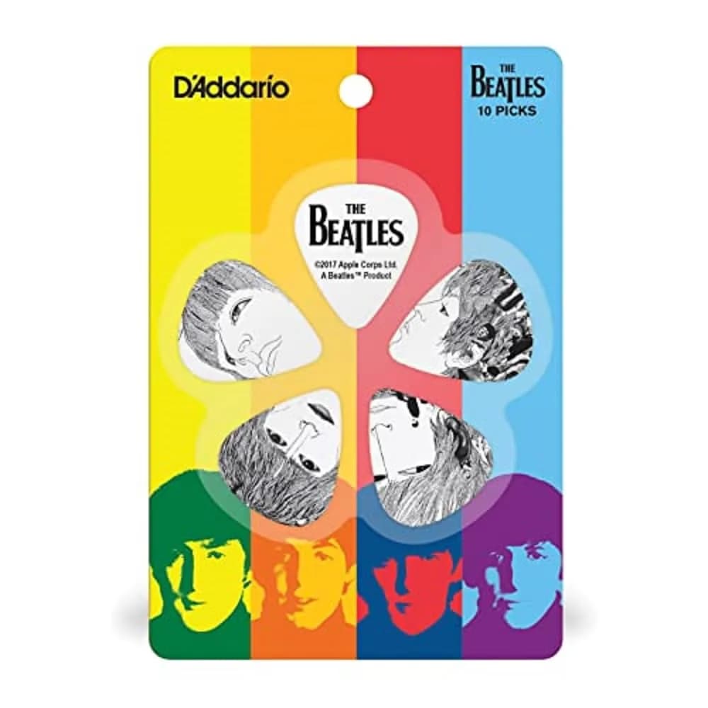 D'Addario Beatles Revolver Guitar Picks Medium Tin | 10 Celluloid Picks for Classic Tone - view 3