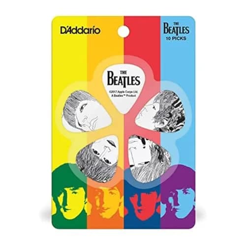 D'Addario Beatles Revolver Guitar Picks Medium Tin | 10 Celluloid Picks for Classic Tone thumbnail 3