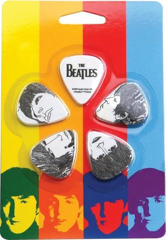 D'Addario Beatles Revolver Guitar Picks Medium Tin | 10 Celluloid Picks for Classic Tone - view 4