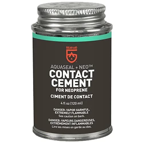 GEAR AID Aquaseal NEO Neoprene Contact Cement for Wetsuit, Wader, and Watersports Gear Repair – Fast-Drying, Waterproof, Flexible Adhesive, 118 ml (4 fl oz) | Permanent Repairs for Neoprene and Latex thumbnail 1