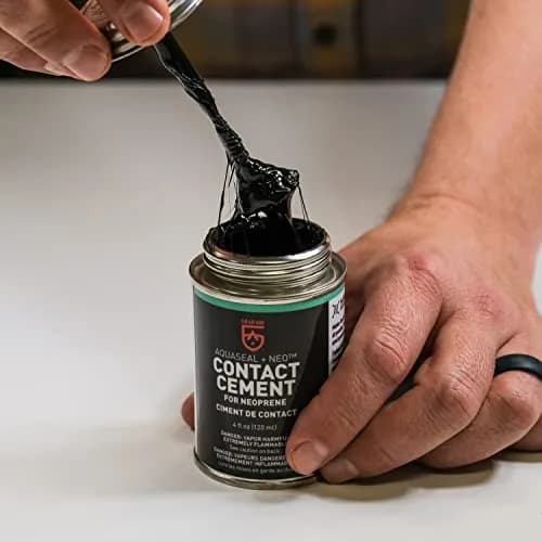 GEAR AID Aquaseal NEO Neoprene Contact Cement for Wetsuit, Wader, and Watersports Gear Repair – Fast-Drying, Waterproof, Flexible Adhesive, 118 ml (4 fl oz) | Permanent Repairs for Neoprene and Latex thumbnail 2